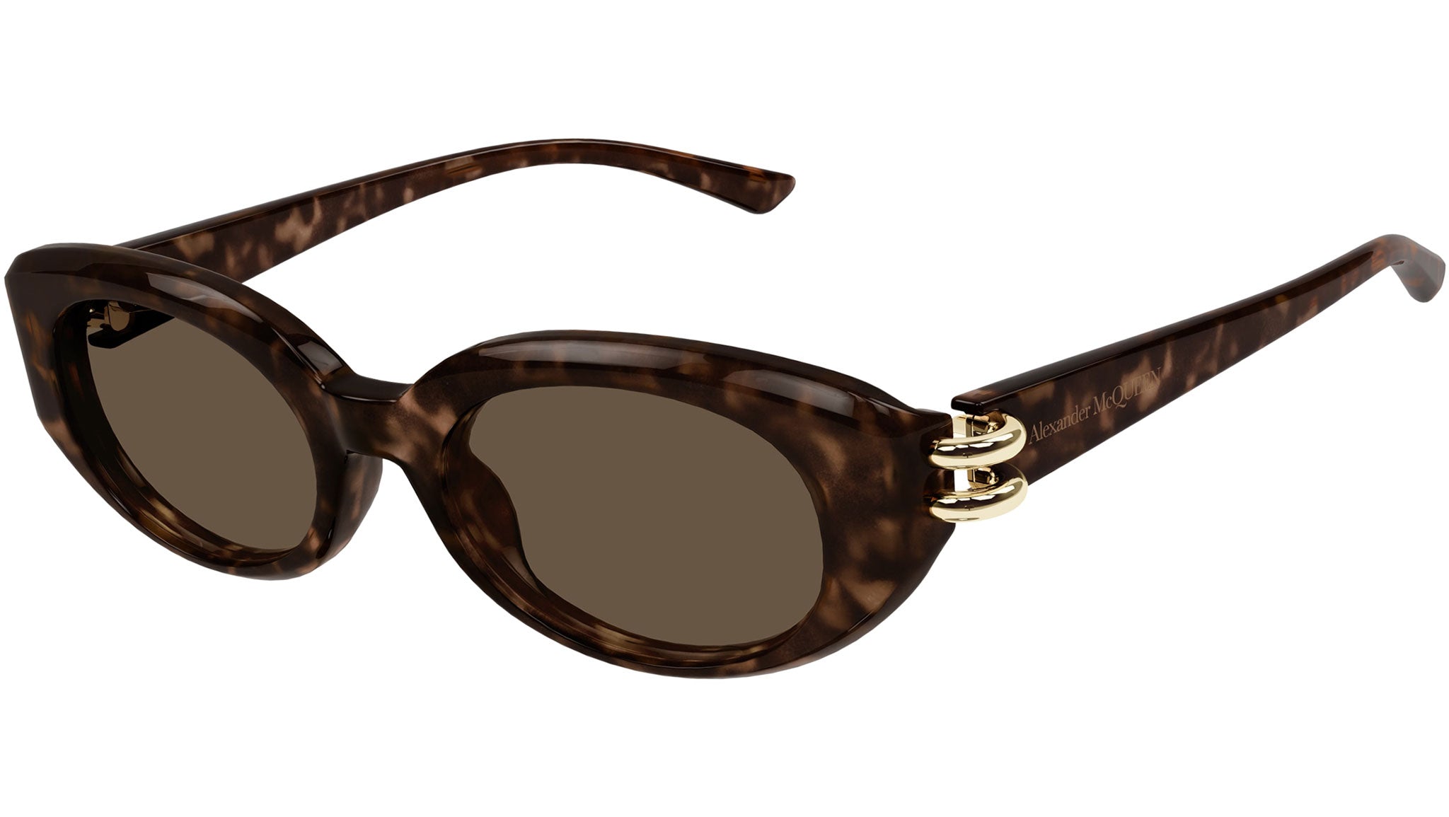 Occhiali da sole ALEXANDER MCQUEEN AM0469S Shiny dark havana