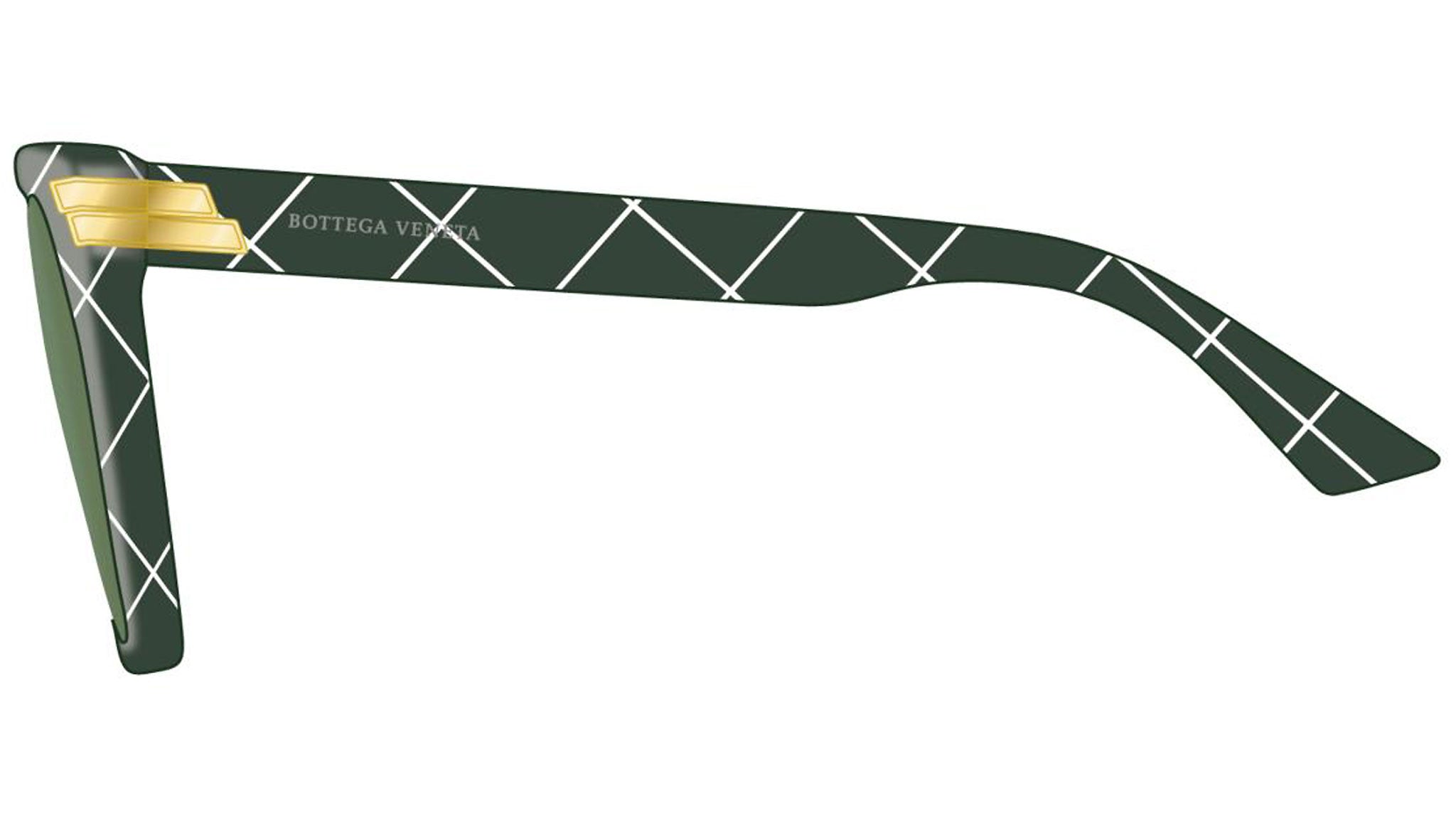 Occhiali da sole BOTTEGA VENETA BV1005S Shiny "intreccio" pattern solid green crystal