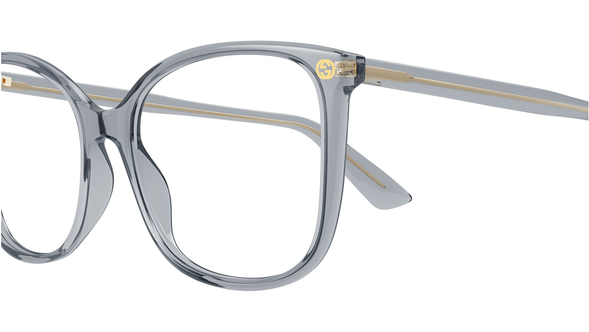Occhiali da vista GUCCI GG0026O Shiny transparent denim blue