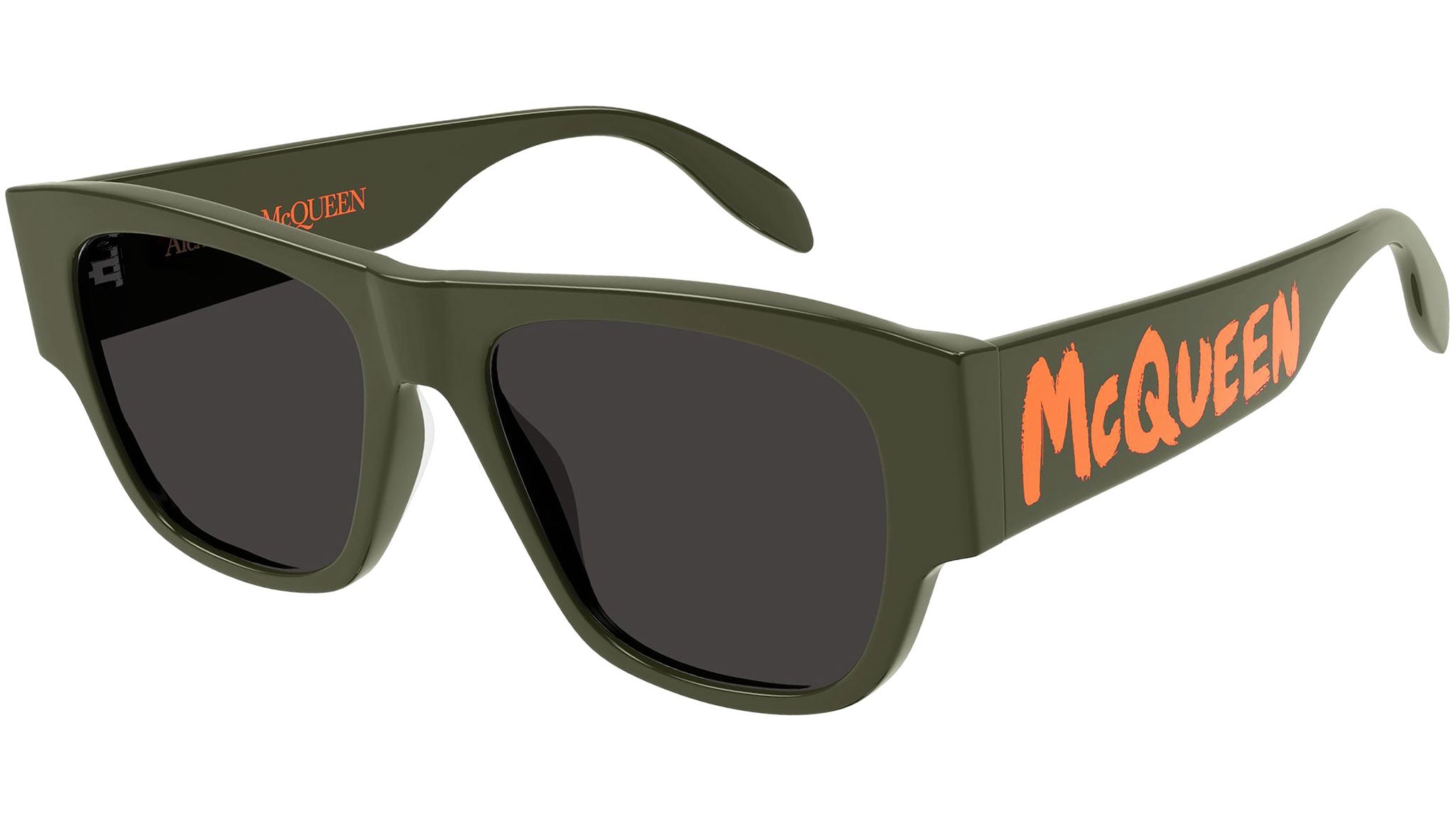 Occhiali da sole ALEXANDER MCQUEEN AM0328S Shiny solid khaki green