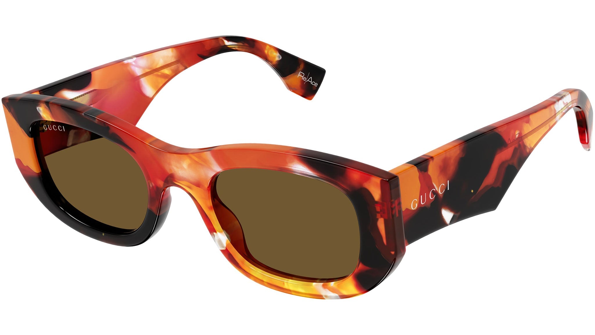 Occhiali da sole GUCCI GG1627S Shiny orange and brown havana