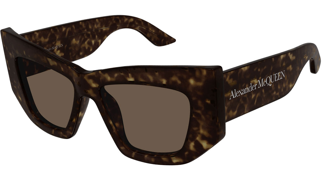 Occhiali da sole ALEXANDER MCQUEEN AM0448S Shiny dark havana