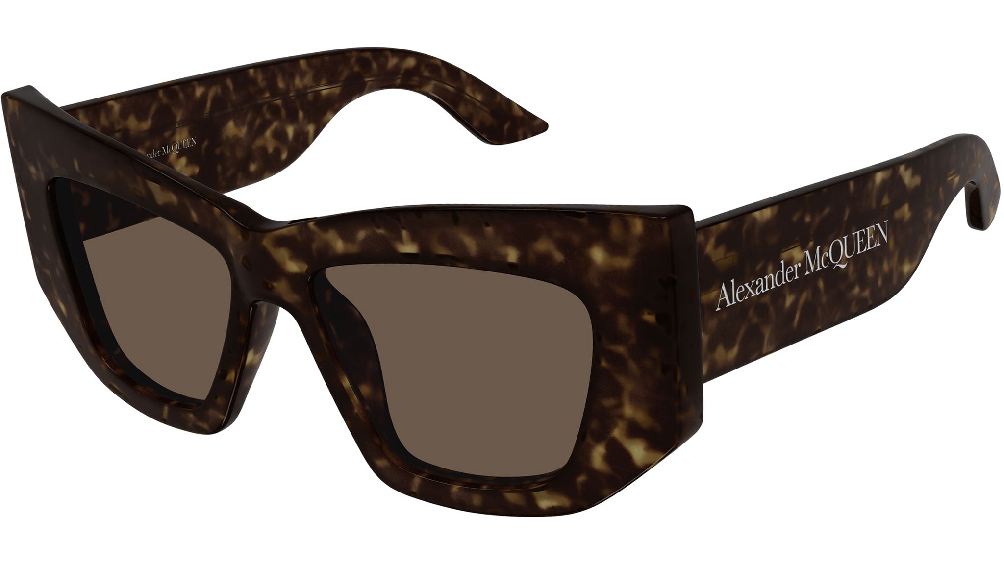 Occhiali da sole ALEXANDER MCQUEEN AM0448S Shiny dark havana