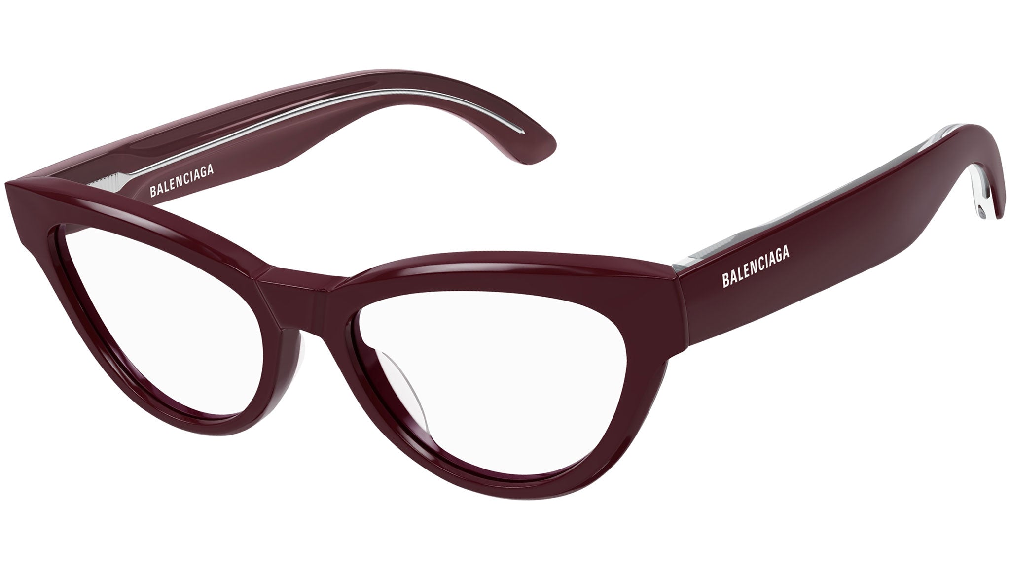 Occhiali da vista BALENCIAGA BB0241O Shiny solid burgundy