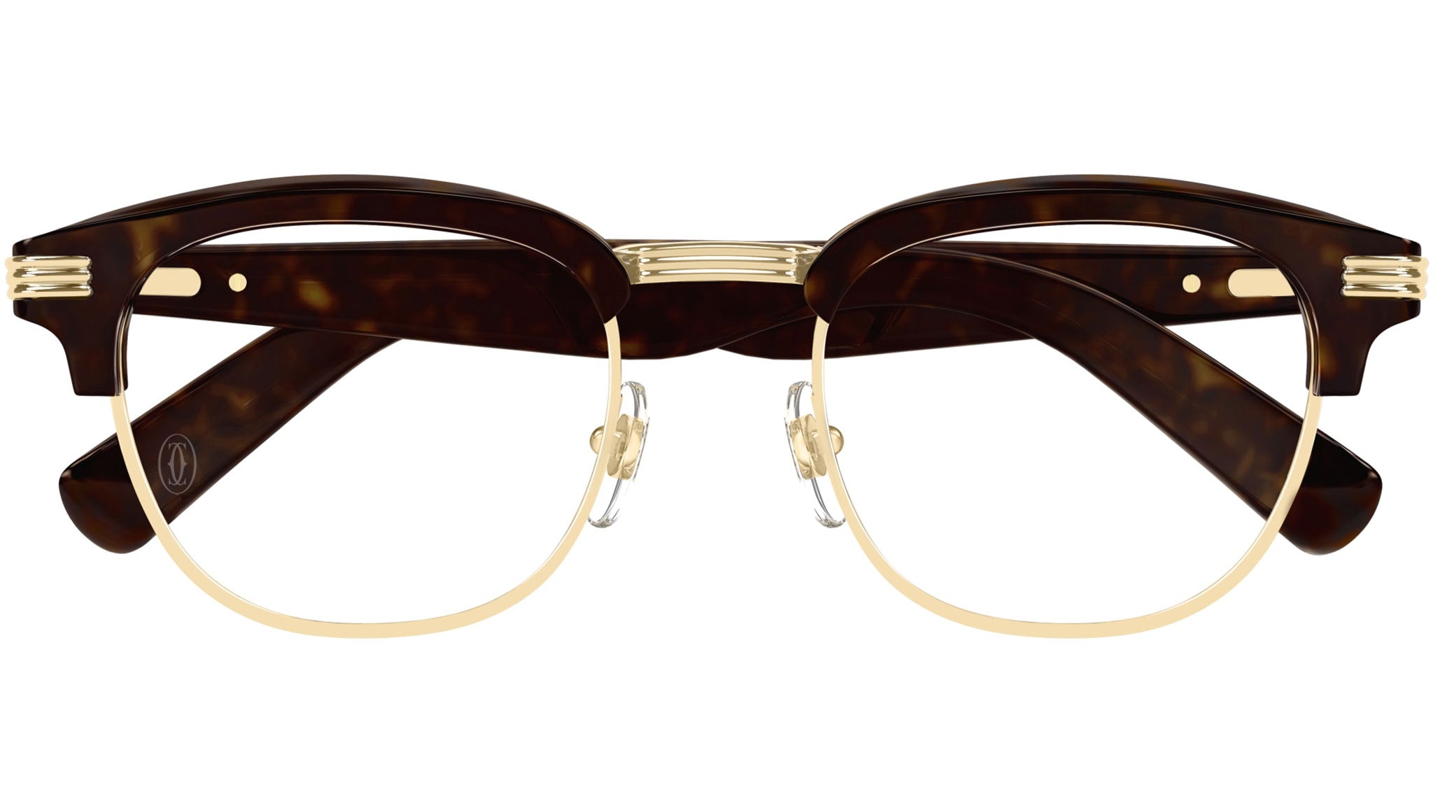 Occhiali da vista CARTIER CT0496O Dark tortoiseshell effect with smooth golden finish metal front