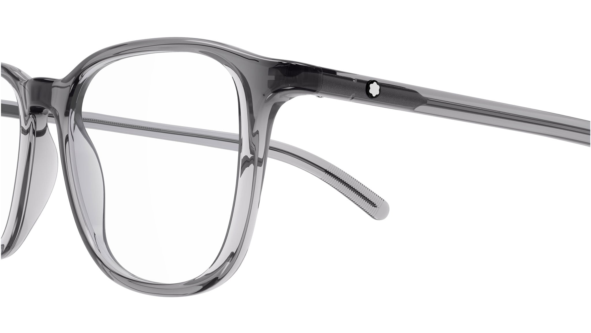 Occhiali da vista MONTBLANC MB0386O Shiny transparent grey