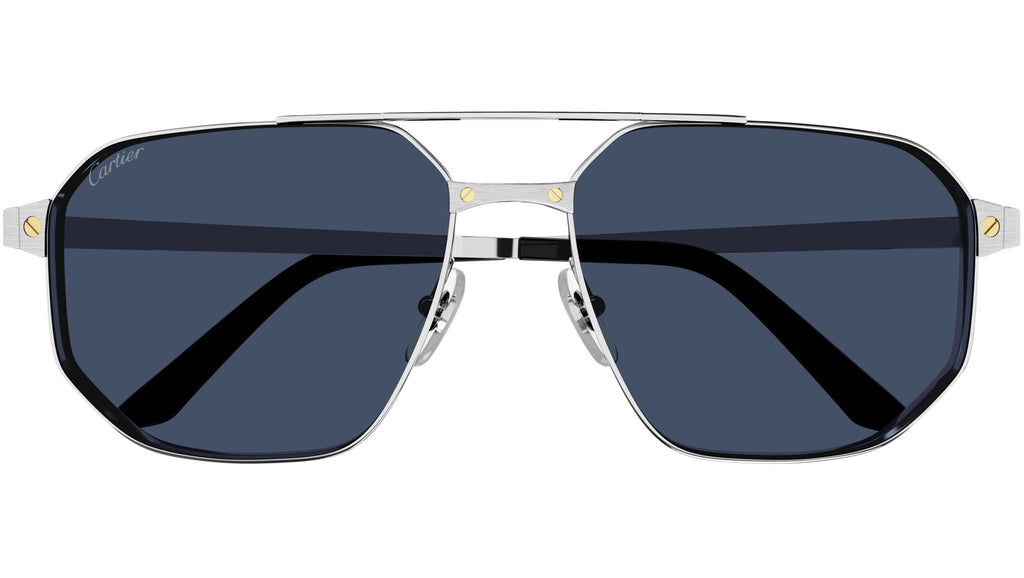 Occhiali da sole CARTIER CT0462S Smooth brushed platinum finish
