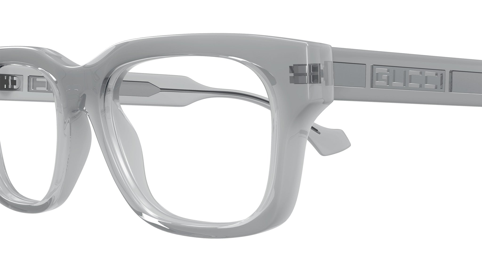Occhiali da vista GUCCI GG1731O Shiny transparent cloudy grey
