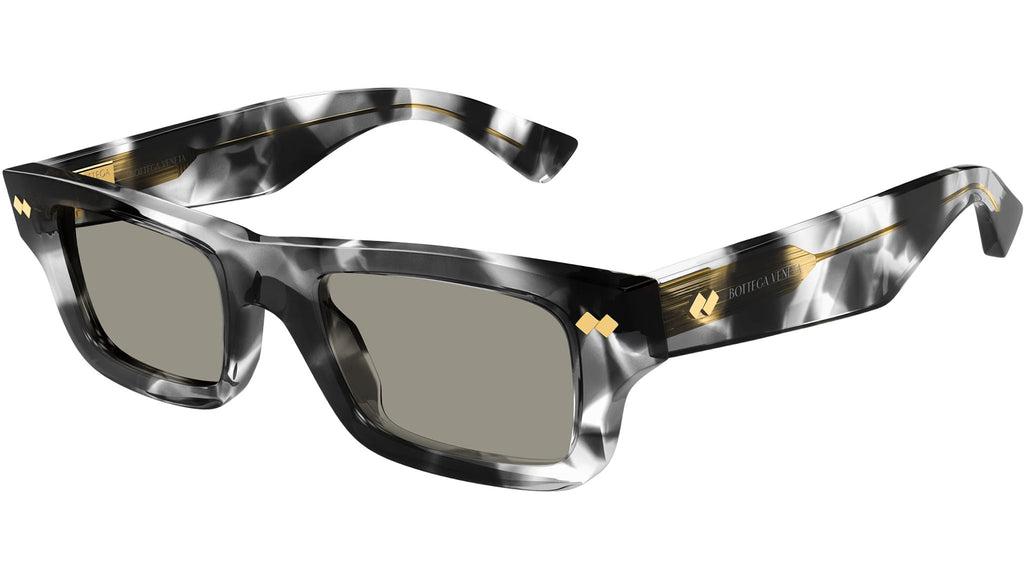 Occhiali da sole BOTTEGA VENETA BV1351S Shiny macro squared spotted black havana