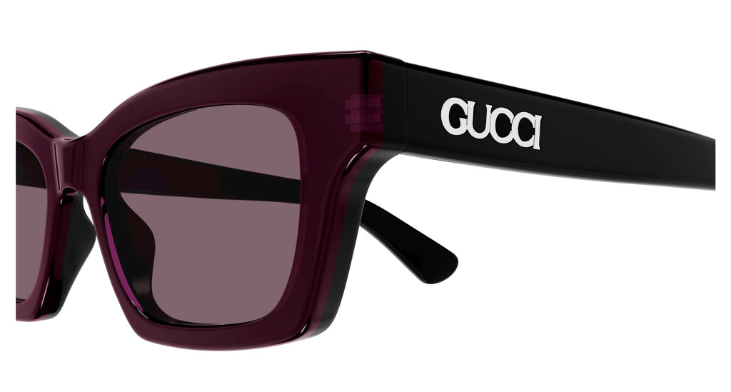 Occhiali da sole GUCCI GG1790S Shiny bilayer black + transparent fuchsia