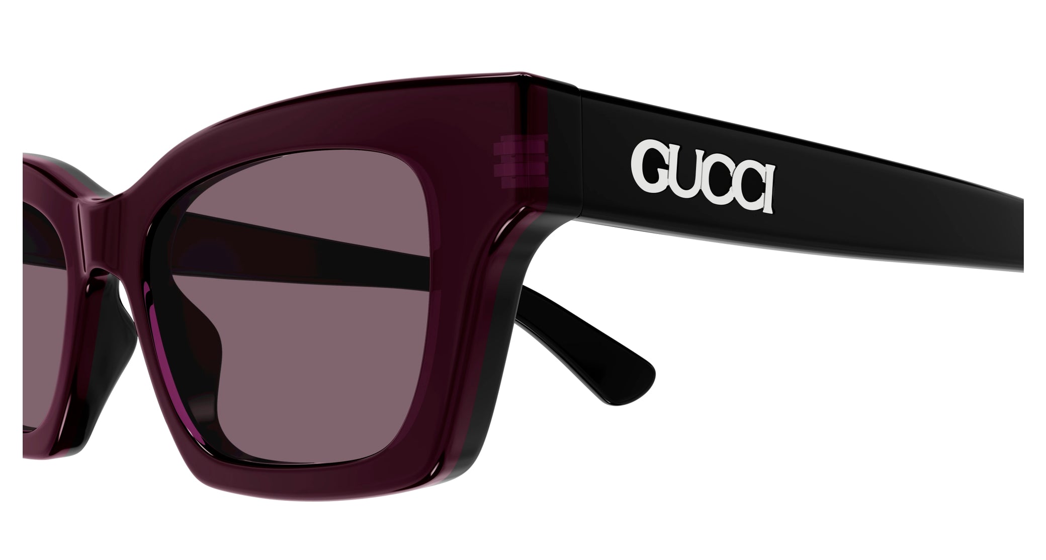 Occhiali da sole GUCCI GG1790S Shiny bilayer black + transparent fuchsia