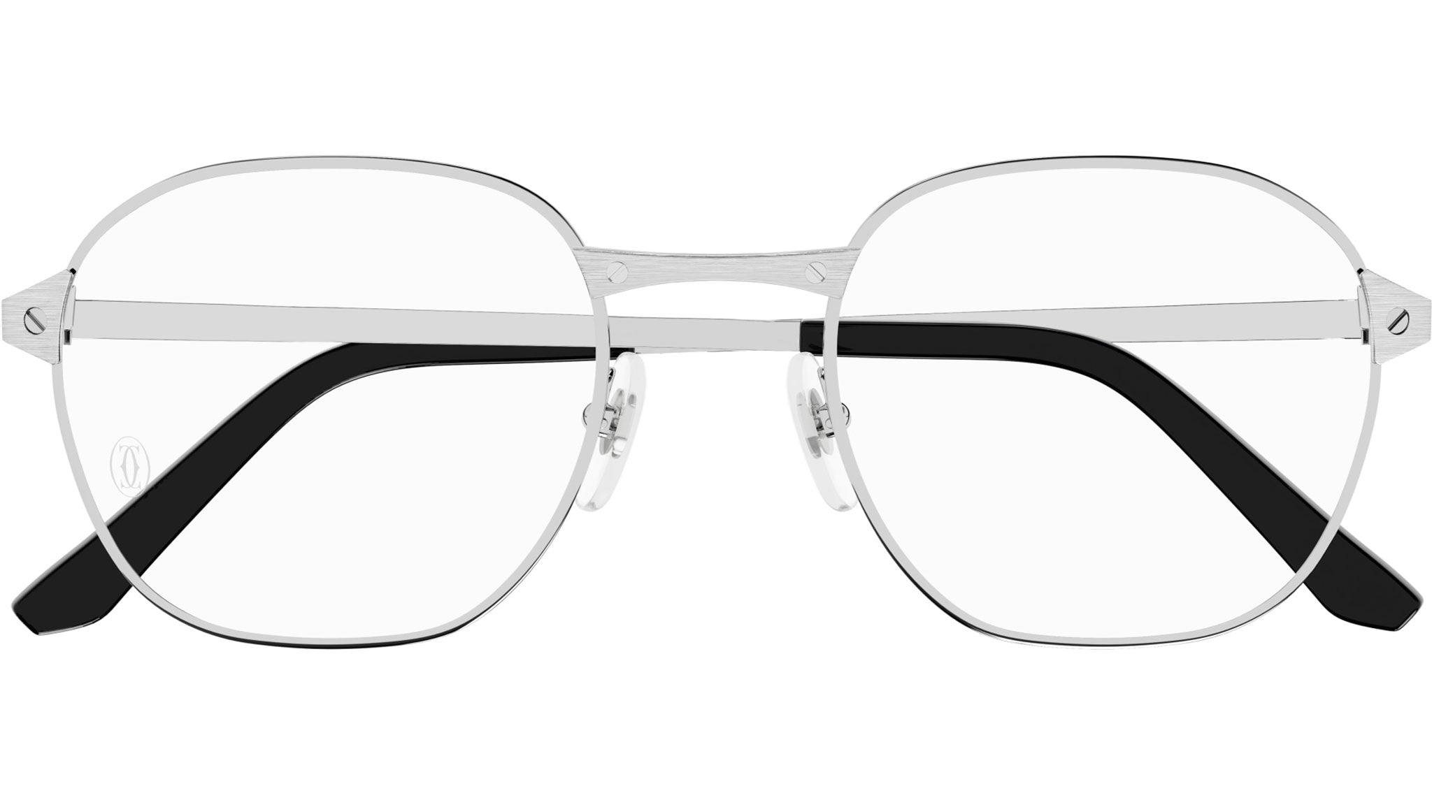 Occhiali da vista CARTIER CT0441O Smooth platinum finish and brushed platinum finish