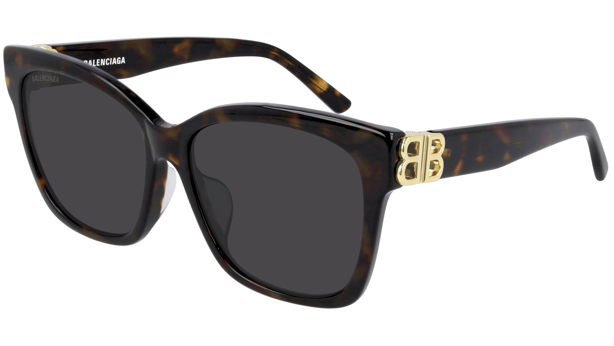 Occhiali da sole BALENCIAGA BB0102SA Shiny dark havana