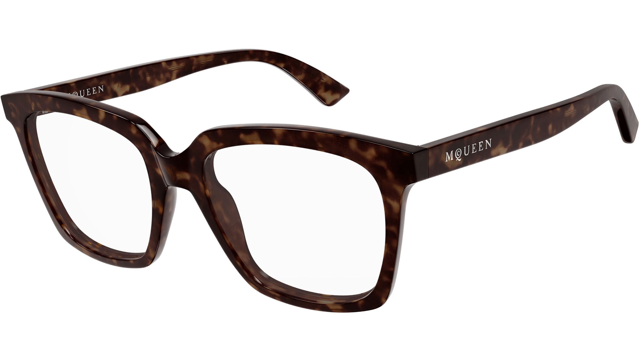 Occhiali da vista ALEXANDER MCQUEEN AM0513O Shiny dark havana
