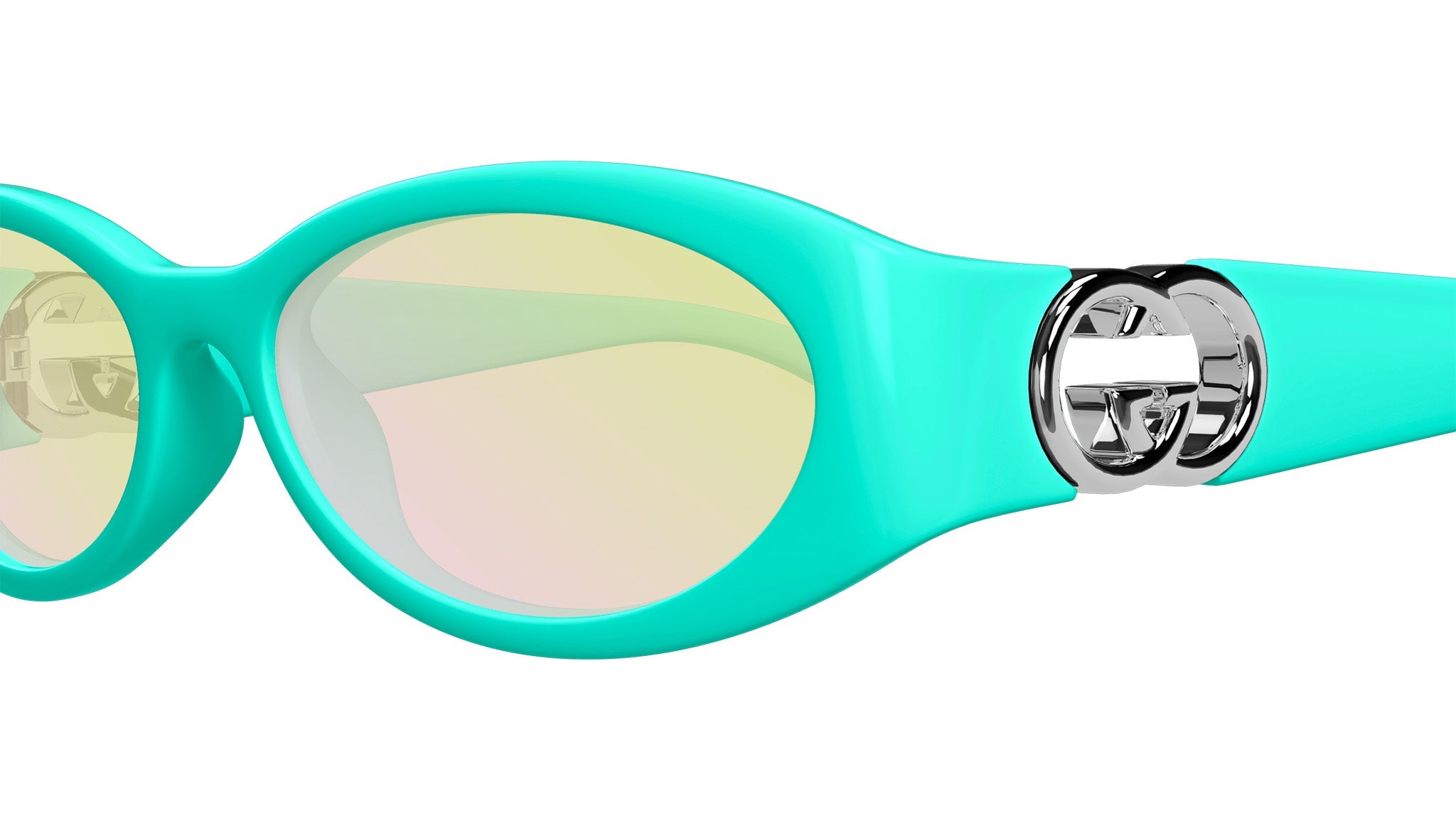 Occhiali da sole GUCCI GG1660S Shiny solid turquoise