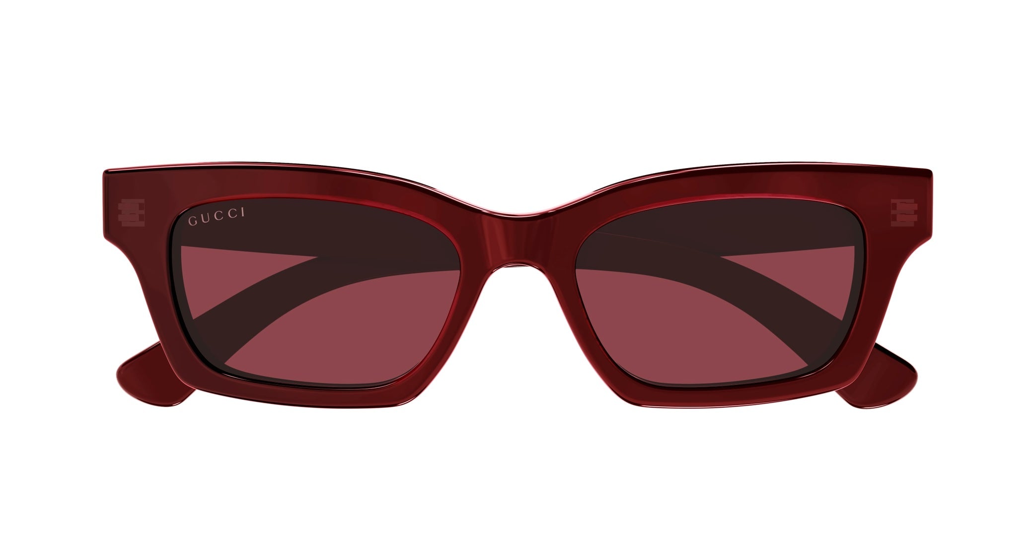 Occhiali da sole GUCCI GG1790S Shiny bilayer transparent red + solid burgundy
