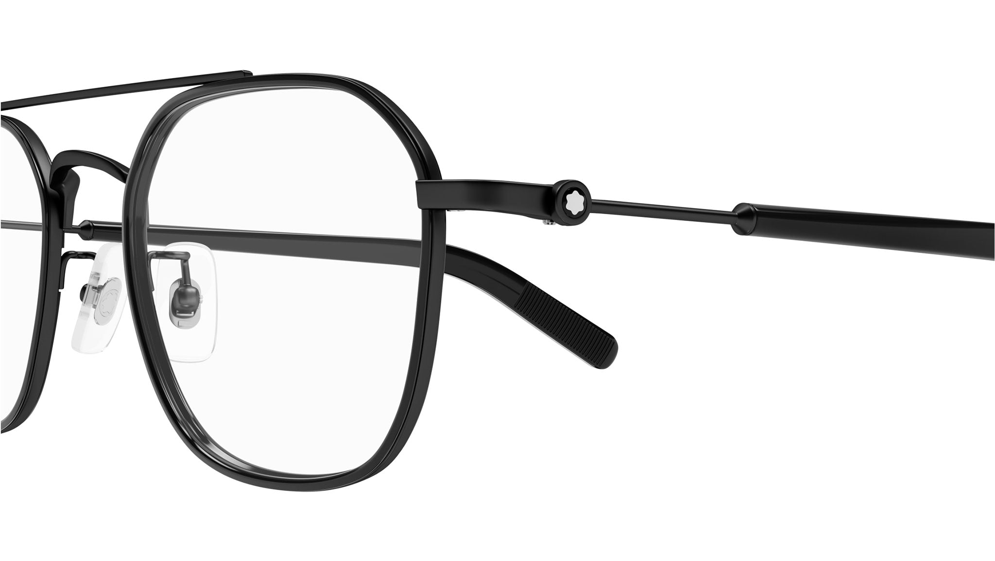 Occhiali da vista MONTBLANC MB0391OA Semimatte black shiny black rim