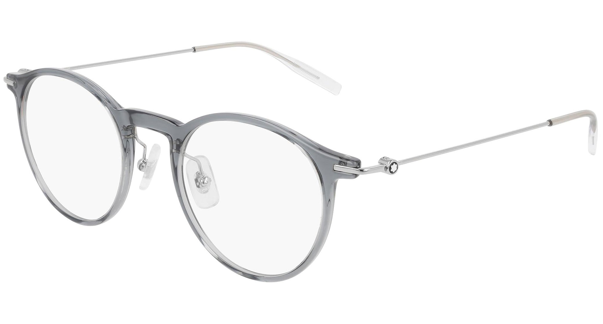 Occhiali da vista MONTBLANC MB0099O Shiny transparent grey copy of ab2884 mazzucchelli