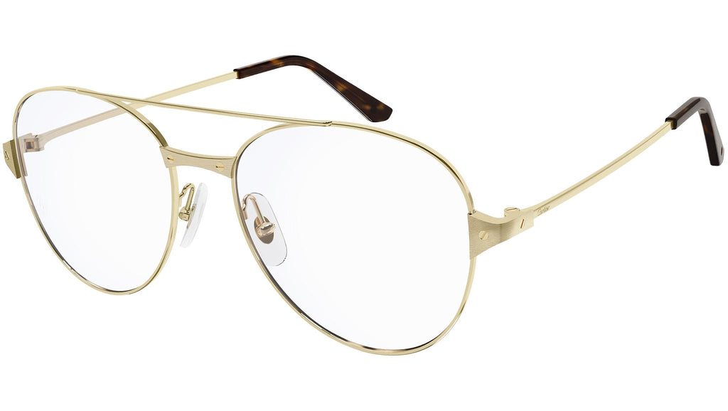 Occhiali da vista CARTIER CT0307O Smooth and brushed golden finish