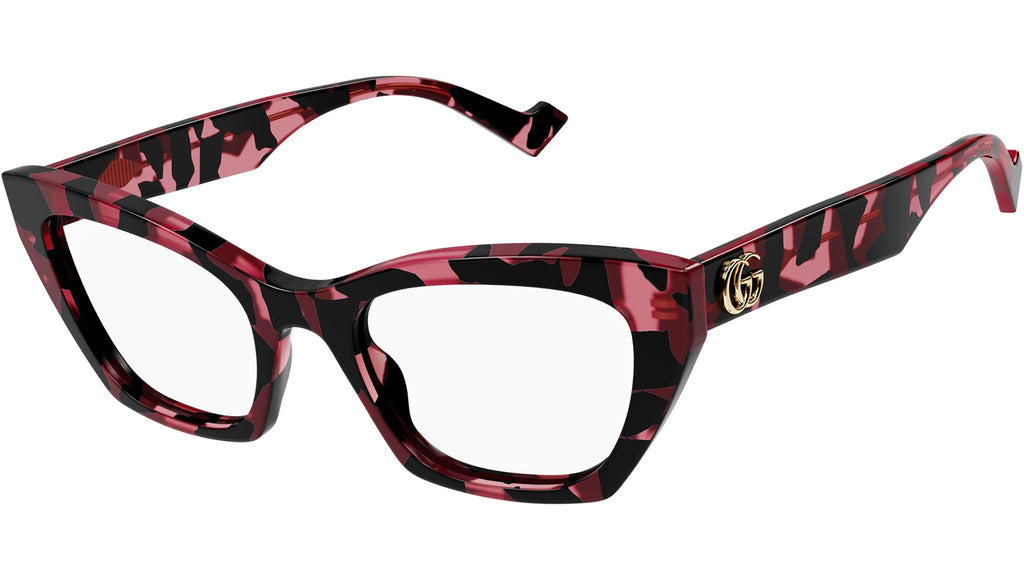 Occhiali da vista GUCCI GG1334O Shiny spotted black and cherry havana