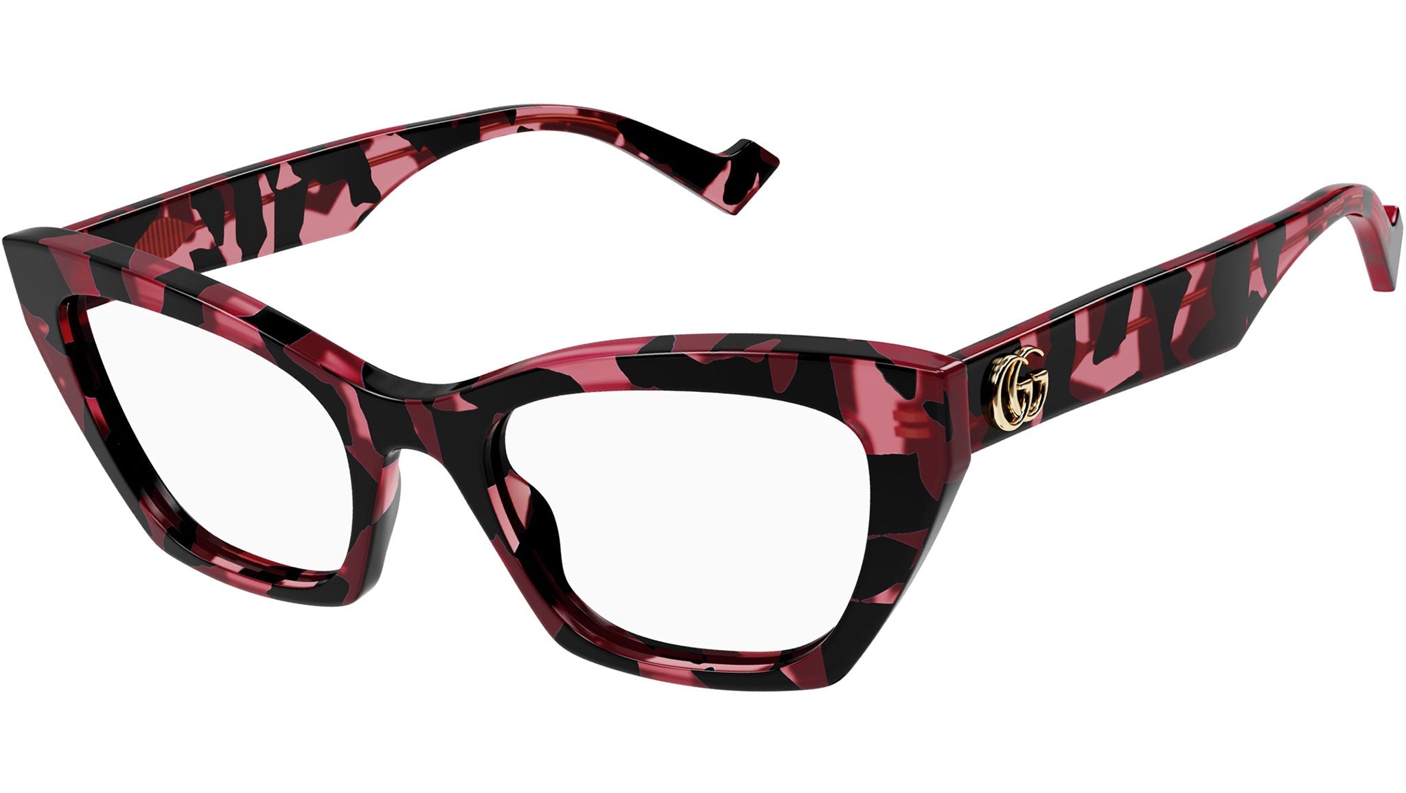 Occhiali da vista GUCCI GG1334O Shiny spotted black and cherry havana