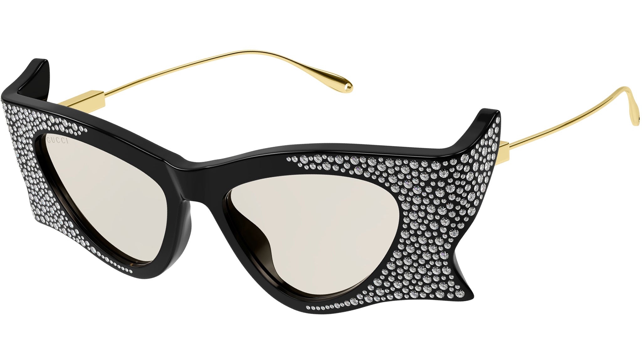 Occhiali da sole GUCCI GG1328S Shiny solid black + crystal strass