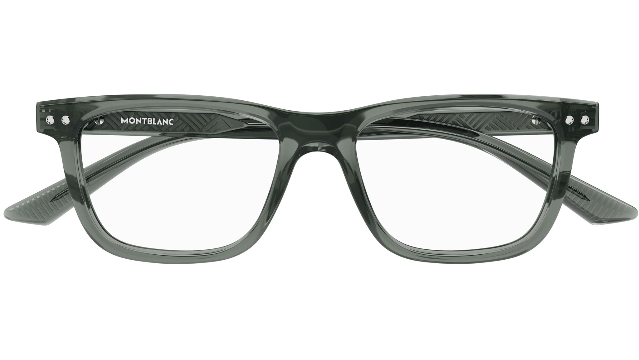 Occhiali da vista MONTBLANC MB0322O Shiny transparent grey
