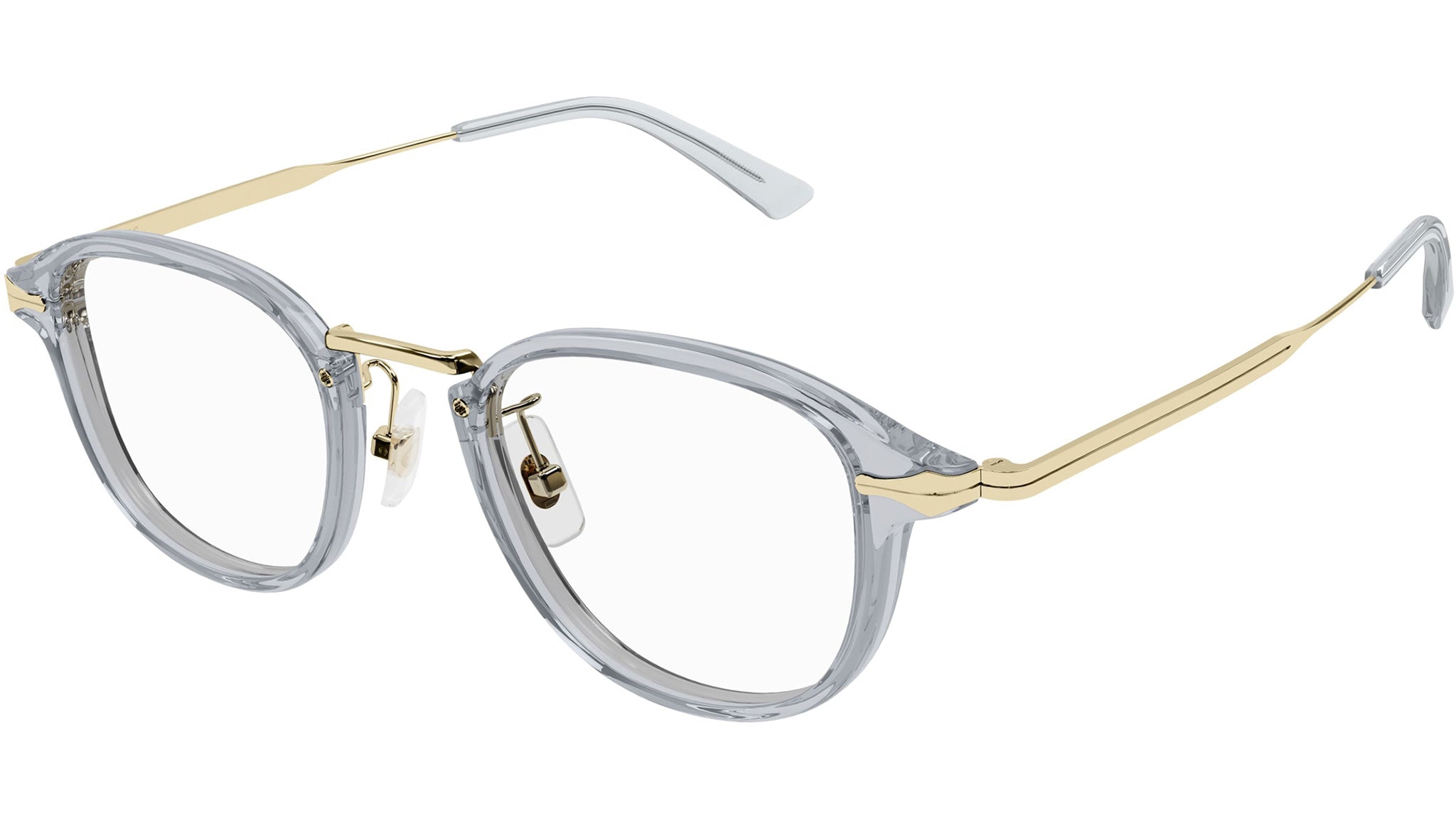 Occhiali da vista MONTBLANC MB0336O Shiny transparent light grey