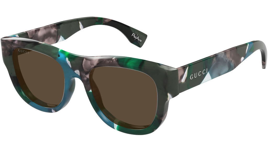 Occhiali da sole GUCCI GG1750S Shiny green and pearled brown havana