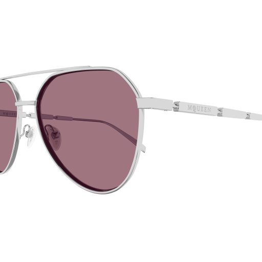 Occhiali da sole ALEXANDER MCQUEEN AM0478S ARGENTO2