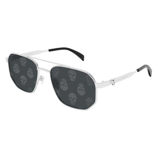 Occhiali da sole ALEXANDER MCQUEEN AM0458S ARGENTO2