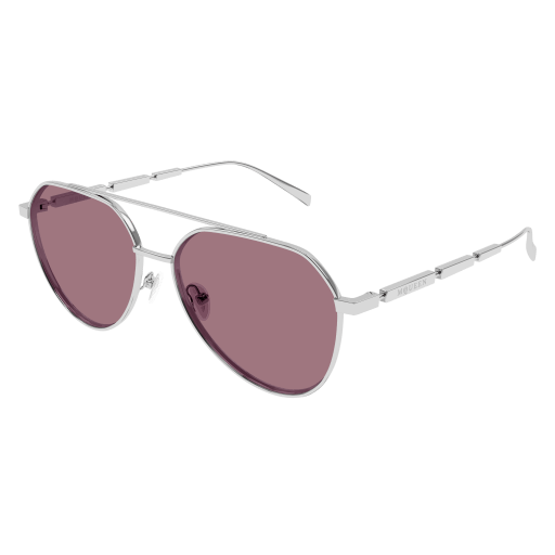 Occhiali da sole ALEXANDER MCQUEEN AM0478S ARGENTO2