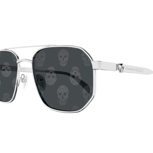 Occhiali da sole ALEXANDER MCQUEEN AM0458S ARGENTO2