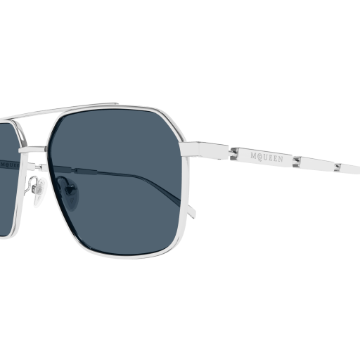Occhiali da sole ALEXANDER MCQUEEN AM0477S ARGENTO2