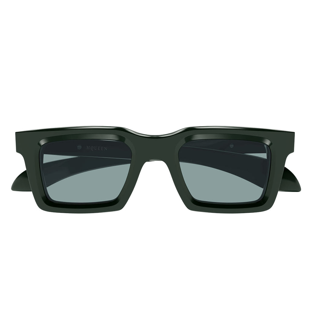 Alexander McQueen Occhiali da Sole AM0506S 004 Verde/Verde Uomo