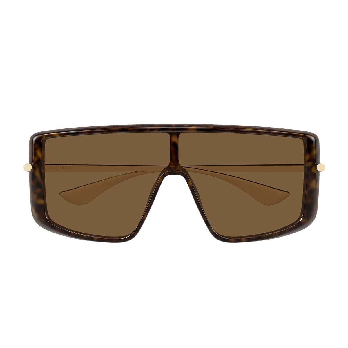 Alexander McQueen Occhiali da Sole AM0524S 002 MarroneOro/Marrone Unisex