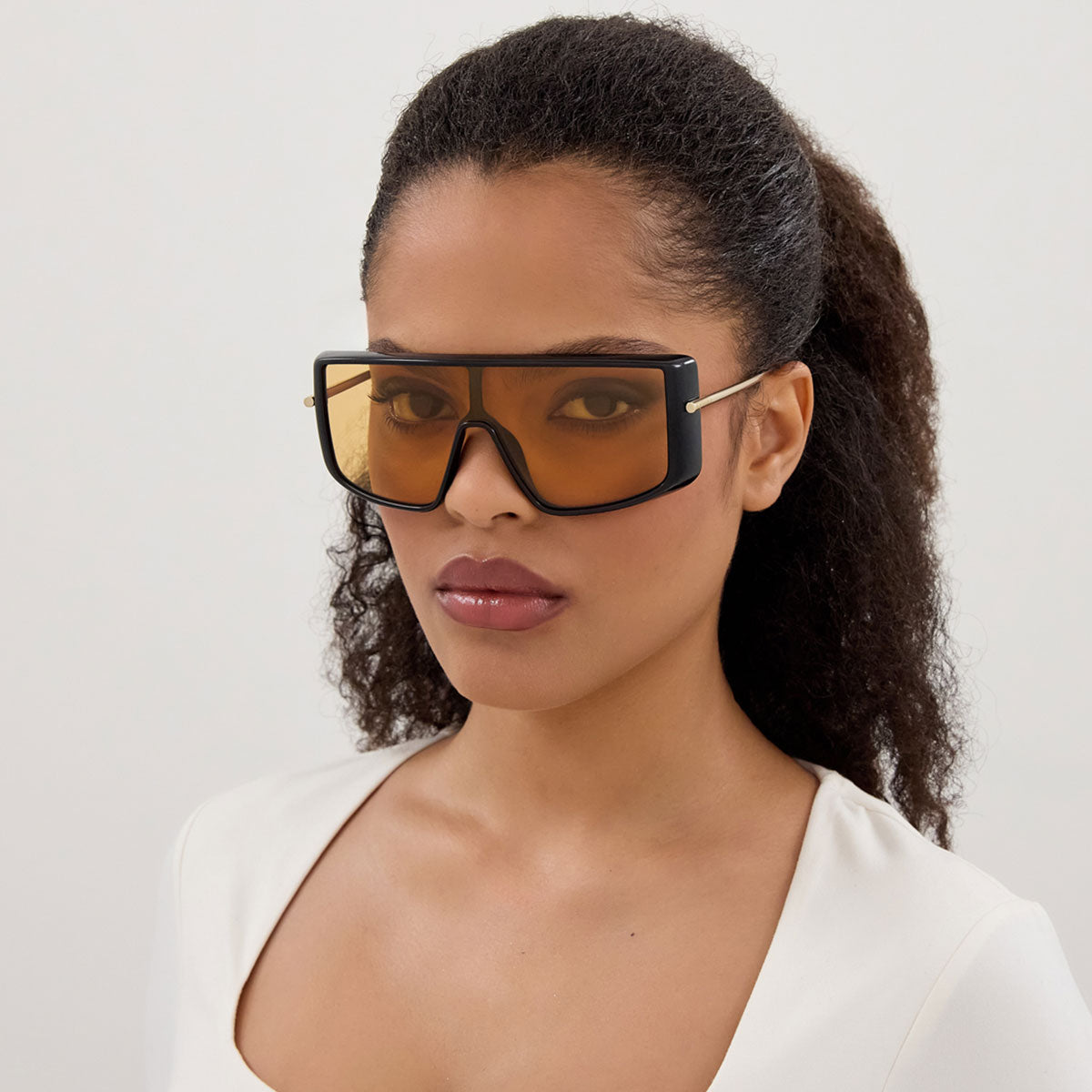 Alexander McQueen Occhiali da Sole AM0524S 004 Oro Nero/Arancione Unisex