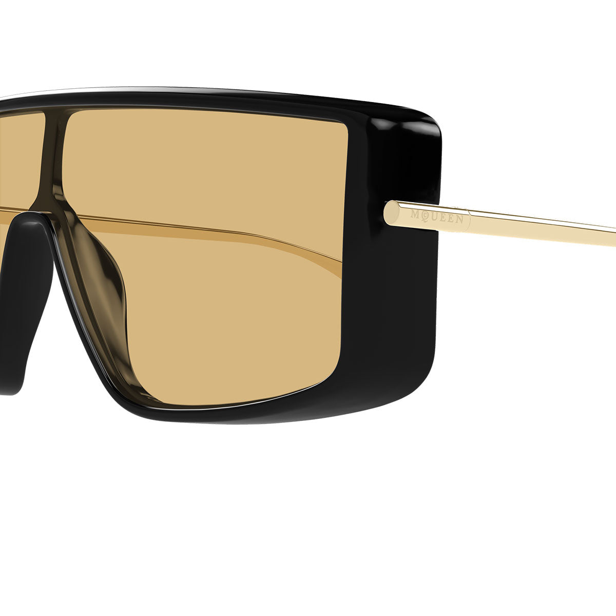 Alexander McQueen Occhiali da Sole AM0524S 004 Oro Nero/Arancione Unisex