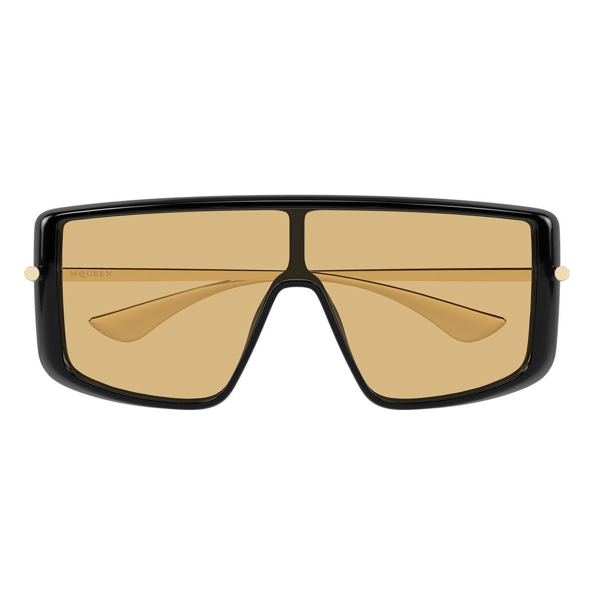 Alexander McQueen Occhiali da Sole AM0524S 004 Oro Nero/Arancione Unisex