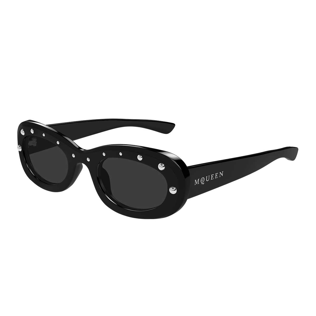 Alexander McQueen Occhiali da Sole AM0527S 005 Nero/Grigio Donna 2