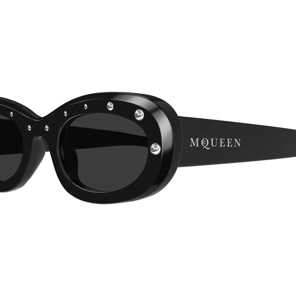 Alexander McQueen Occhiali da Sole AM0527S 005 Nero/Grigio Donna 3