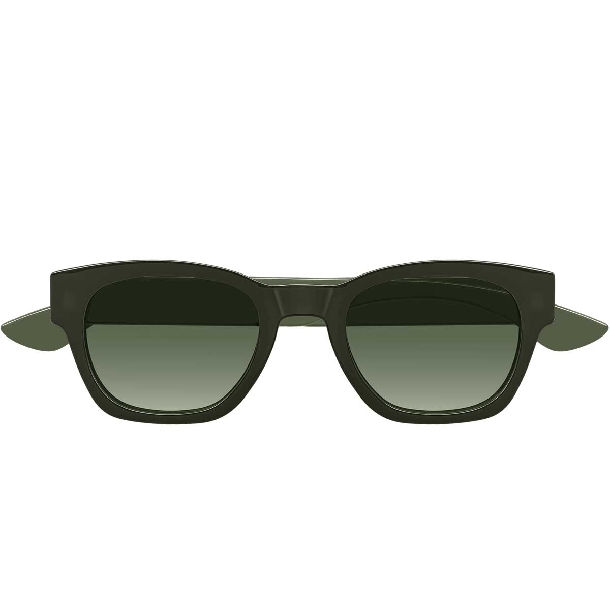 Alexander McQueen Occhiali da Sole AM0530S 004 Verde/Verde Uomo
