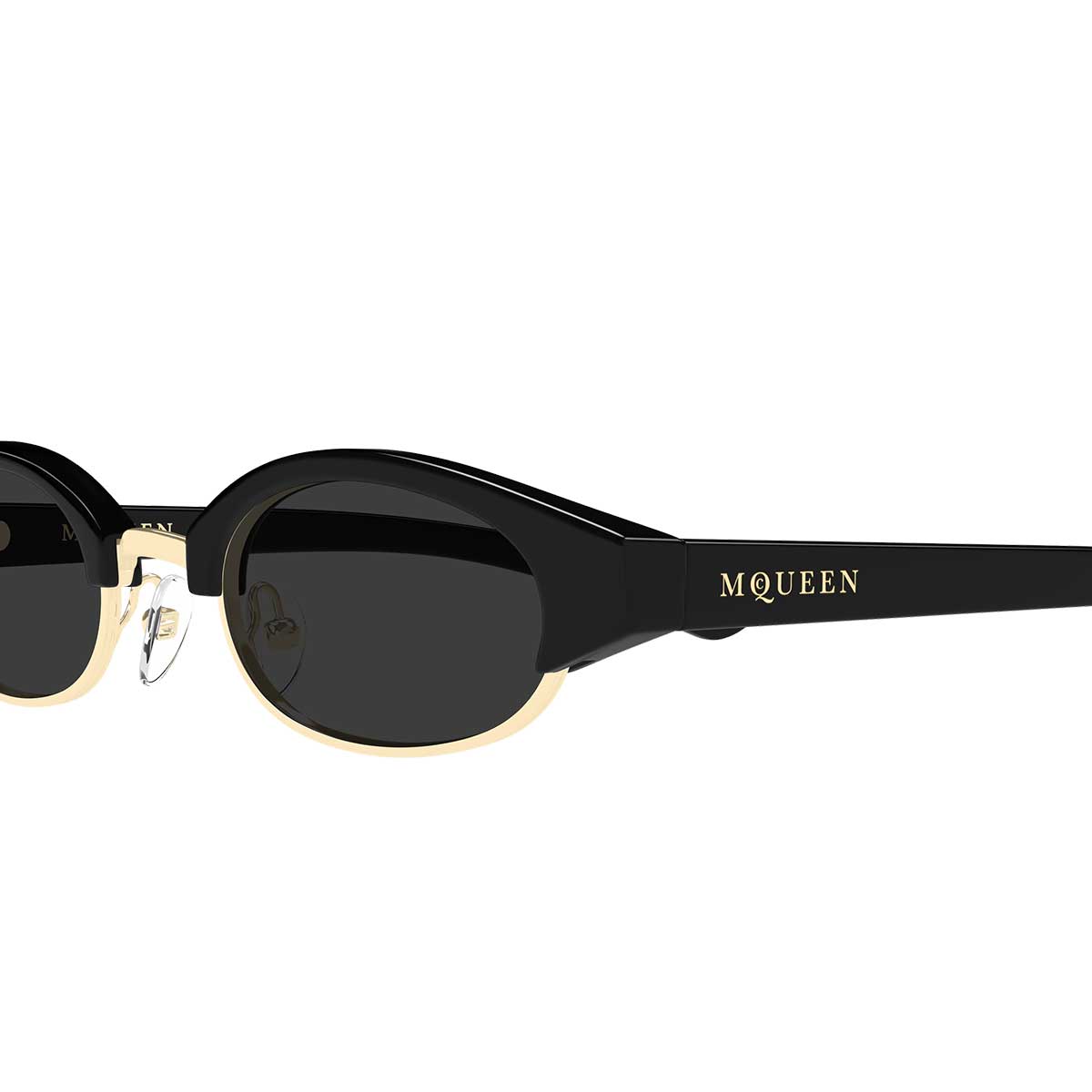 Alexander McQueen Occhiali da Sole AM0534S 001 Nero/Grigio Unisex 3
