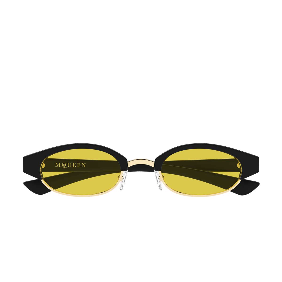 Alexander McQueen Occhiali da Sole AM0534S 003 Nero/Giallo Unisex