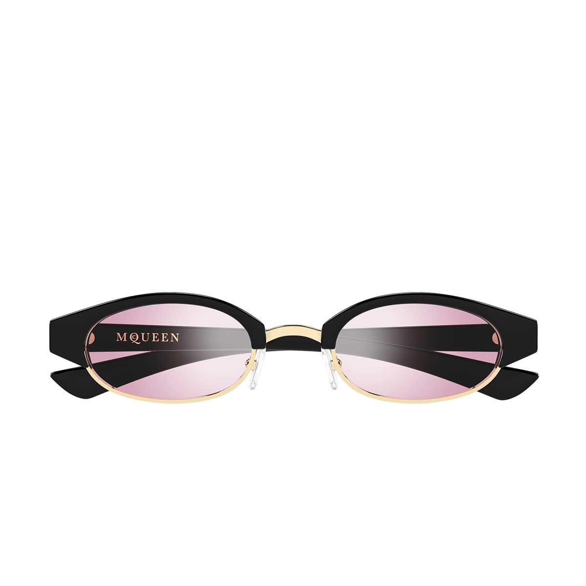 Alexander McQueen Occhiali da Sole AM0534S 005 Nero/Rosa Unisex