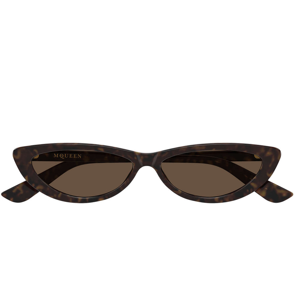 Alexander McQueen Occhiali da Sole AM0535S 002 Marrone/Marrone Donna