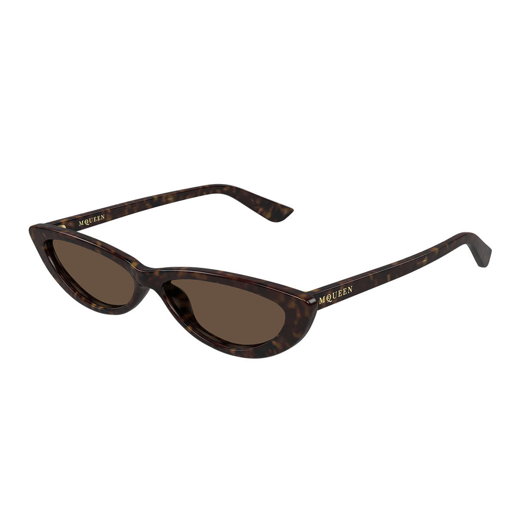 Alexander McQueen Occhiali da Sole AM0535S 002 Marrone/Marrone Donna