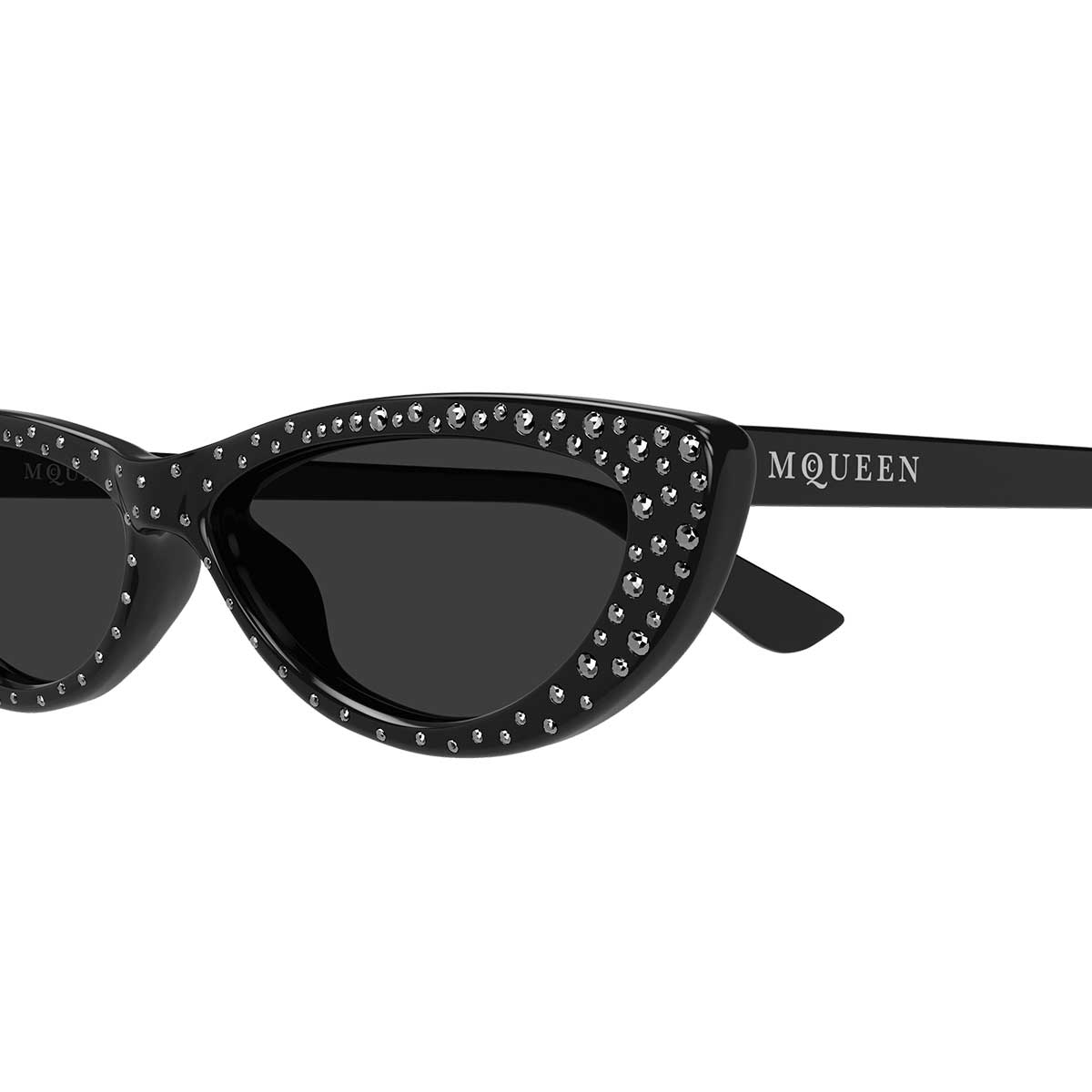 Alexander McQueen Occhiali da Sole AM0535S 005 Nero/Grigio Donna 3