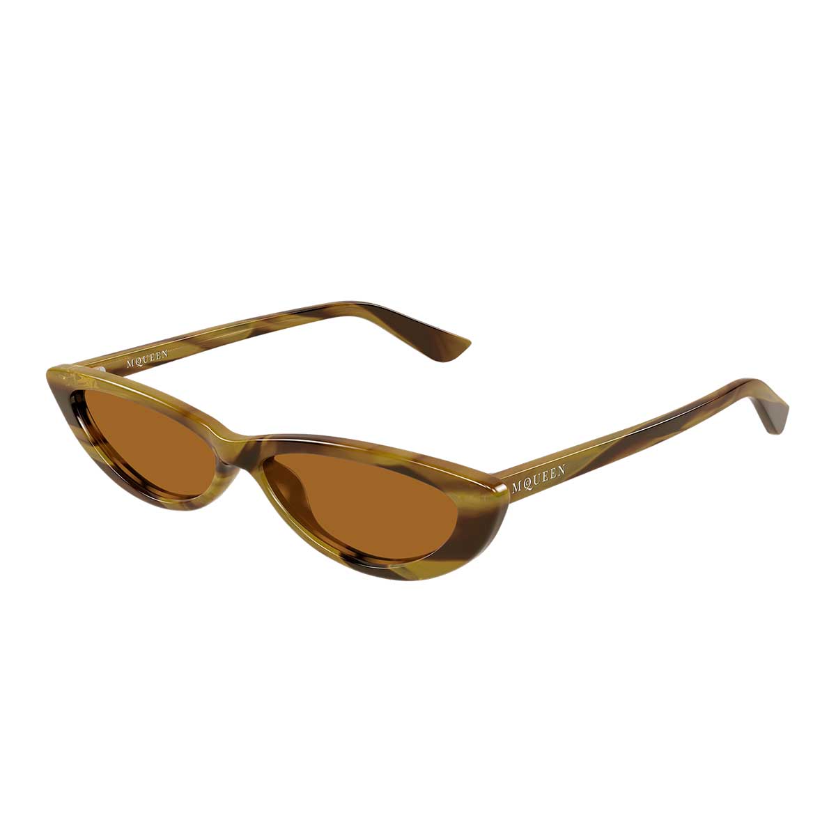 Alexander McQueen Occhiali da Sole AM0535S 006 Marrone/Marrone Donna 2