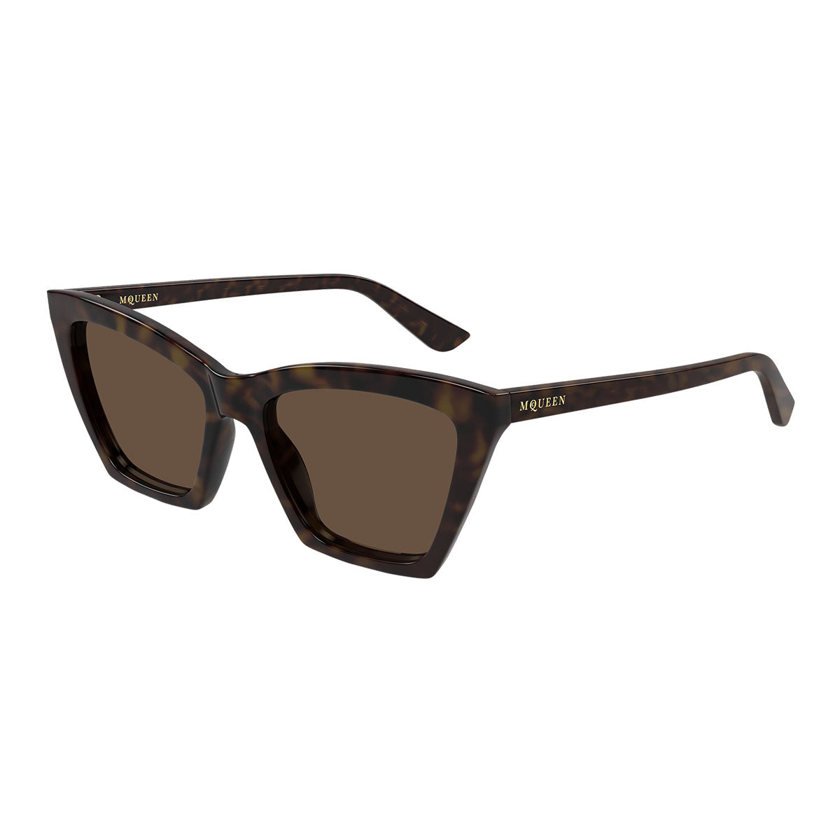 Alexander McQueen Occhiali da Sole AM0536S 002 Marrone/Marrone Donna